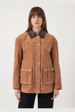 Yaskaia Ls Suede Leather Jacket